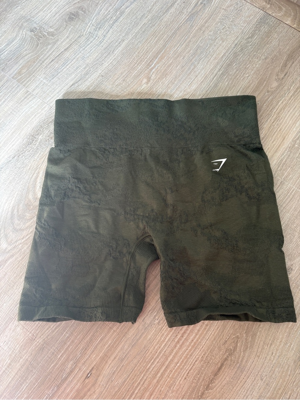Gymshark Olive Seamless High-Waist Bike Shorts
